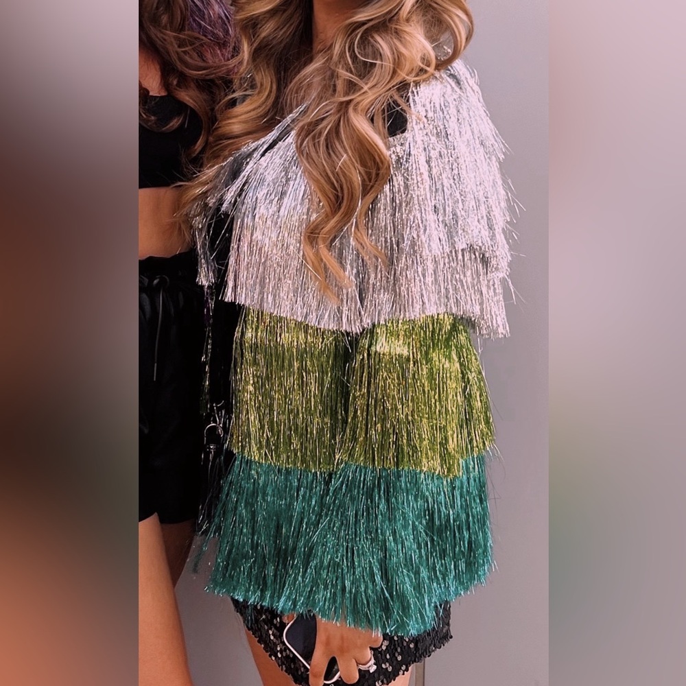 Nasty Gal Metallic Fringe Jacket Perfect For The Eras Tour!